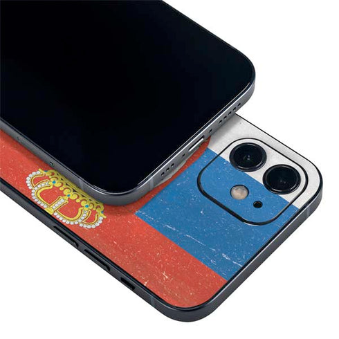 Serbia Flag Distressed iPhone 12 Mini Skin